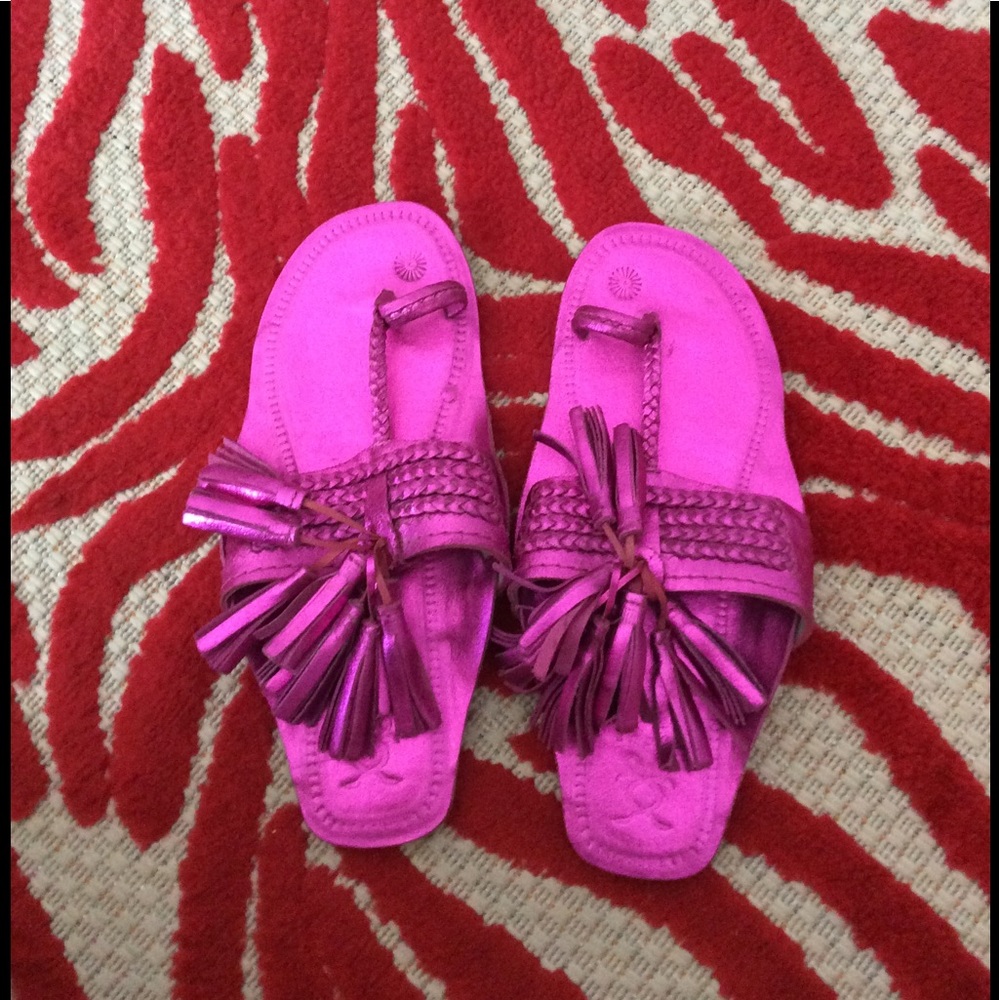 Figue Metallic Pink Indian-Style Sandal
